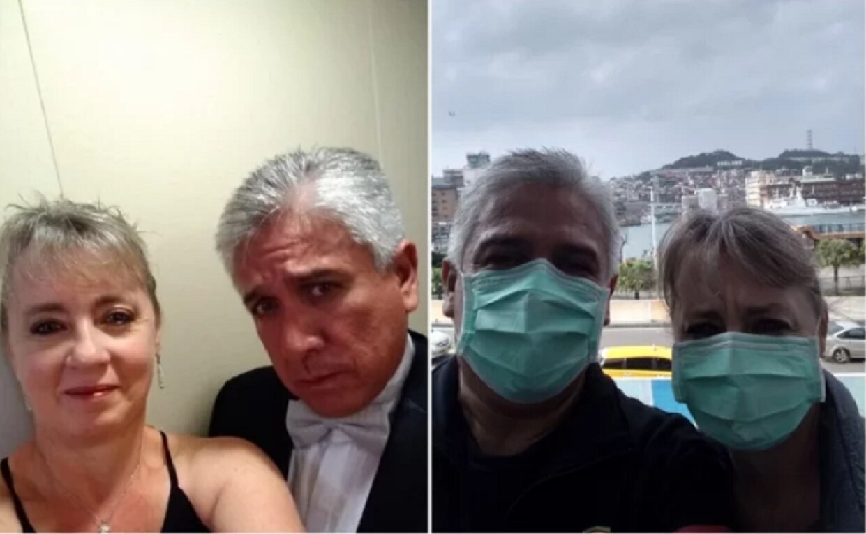 A bordo de crucero, matrimonio mexicano vive en cuarentena por coronavirus