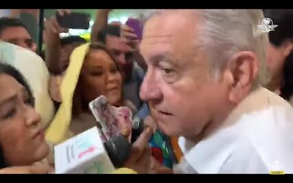 “No me quiero quedar sin comer”, dice maestra a AMLO en Tabasco