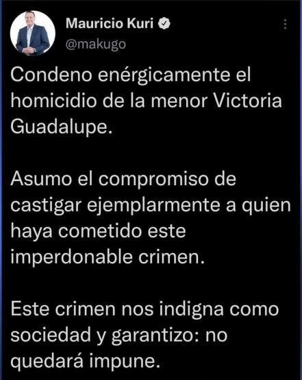 Gobernador de Querétaro se compromete a "castigar ejemplarmente" al agresor de Victoria Guadalupe 
