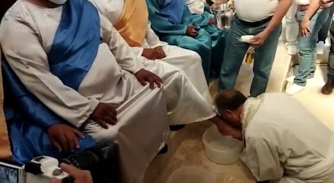 Realizan en el Cereso de San José El Alto el tradicional Lavatorio de Pies