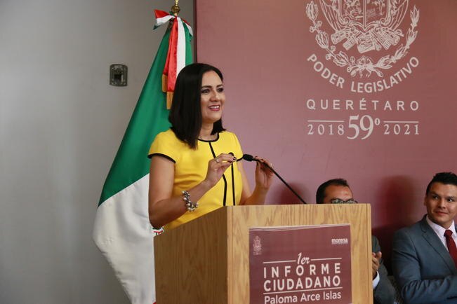 Paloma Arce presenta primer informe de labores