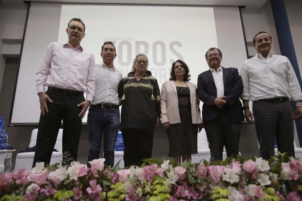 Aspirantes al Senado de la República se presentaron en el debate organizado por el Tec de Monterrey donde fue notable el respeto y admiración que se tienen entre los aspirantes al curul. Foto: DEMIAN CHAVEZ. EL UNIVERSAL
