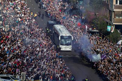 La afición recibe al Real Madrid