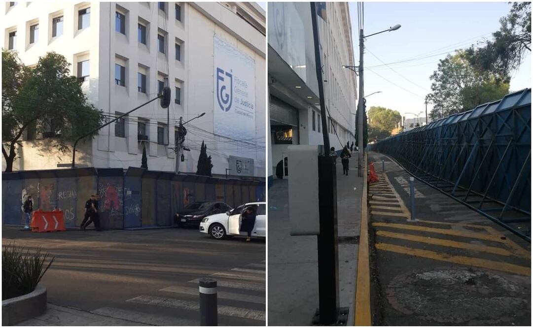 Blindan sede de la Fiscalía CDMX ante marcha feminista para exigir justicia por Debanhi Escobar