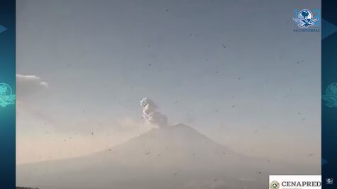 Y ahora... se registra explosión en el volcán Popocatépetl