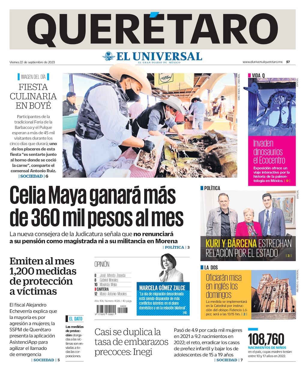 Portada 22 de septiembre de 2023