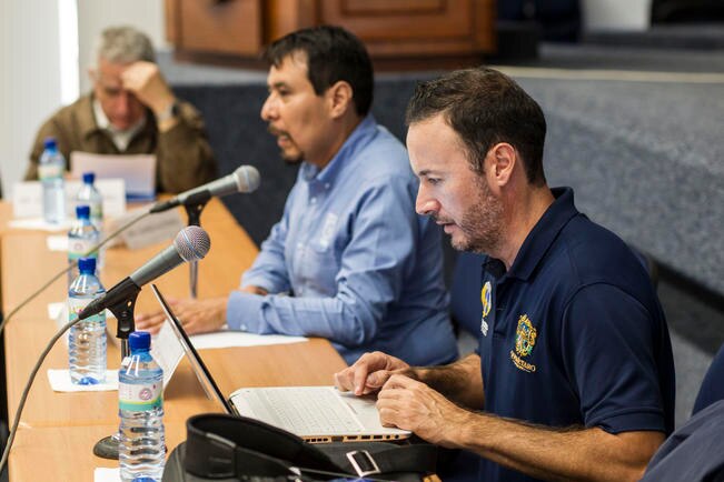 En el marco del foro de movilidad llevado a cabo en la Universidad Autónoma de Querétaro, Mauricio Cobo Urquiza explicó el nuevo plan para peatones (DEMIÁN CHPAVEZ. EL UNIVERSAL)