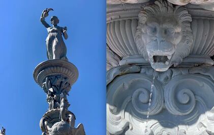 Una artística fuente en el Jardín Zenea