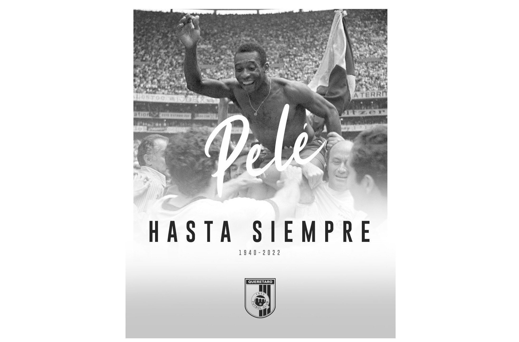 "Siempre Pelé"; Gallos Blancos lamenta el fallecimiento de la leyenda brasileña