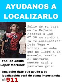 Buscan a Yael de Jesús en Querétaro; el menor salió rumbo a la secundaria y no llegó