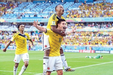 Sin ‘el tigre’, Colombia se luce en debut mundialista
