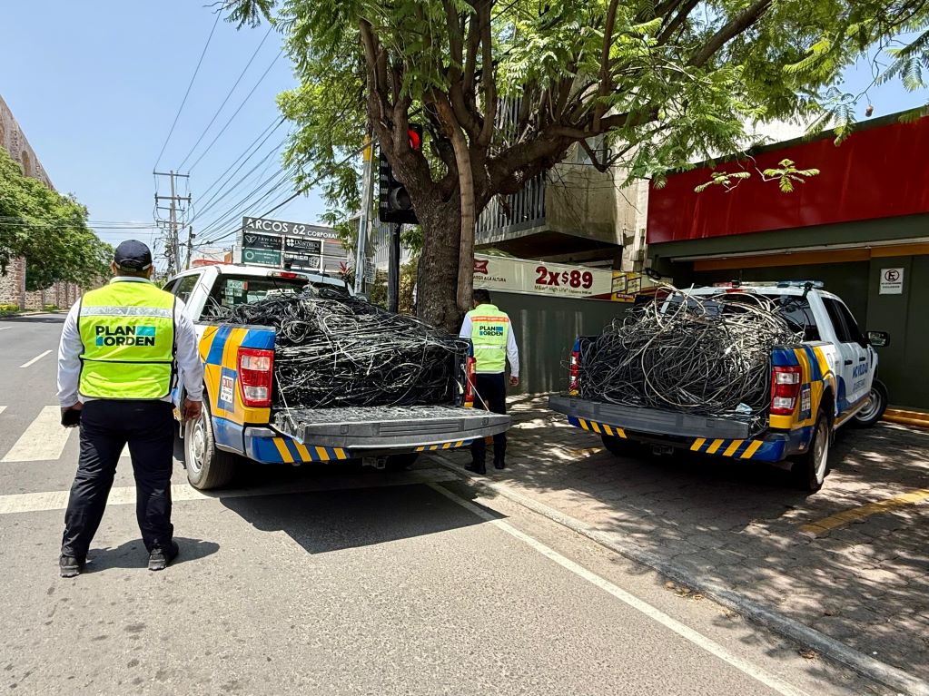 Superan meta de retiro de cableado en desuso