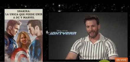 Cuestionan a Chris Evans sobre Shakira; responde si saldría con ella