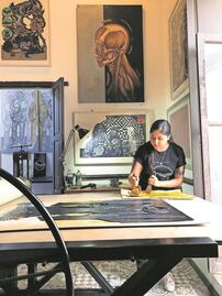 Colores y texturas creadas desde el grabado