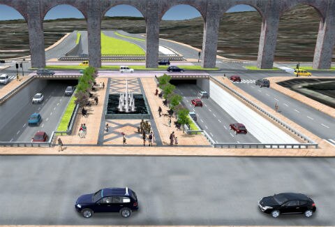 Alistan plaza pública cerca de Acueducto 