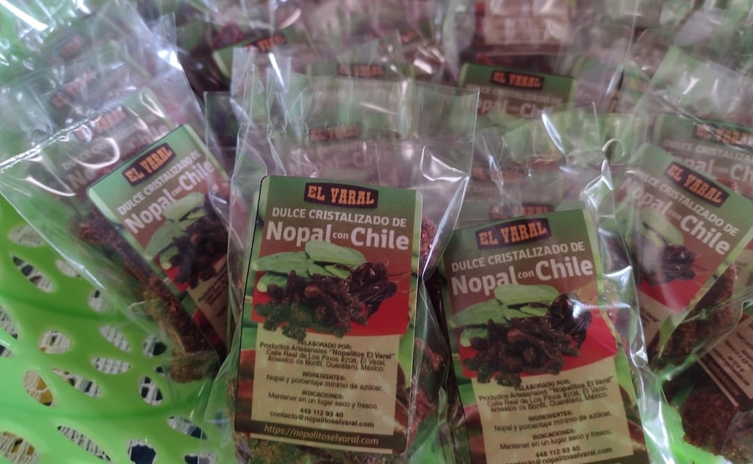 Nopal cristalizado: el sabor ancestral de Querétaro convertido en innovación gastronómica. Foto: Facebook Nopalitos El Varal.