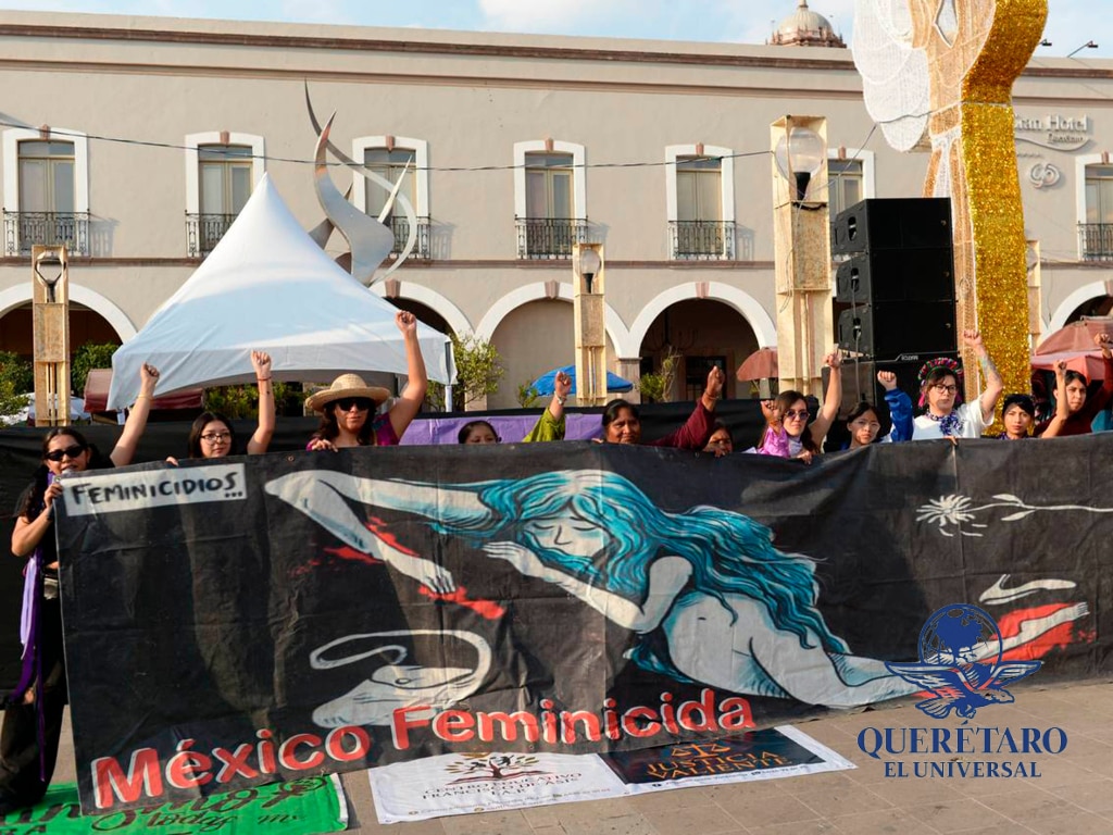 Testimonios de violencia y desaparición resonaron en la jornada del 25N en Querétaro