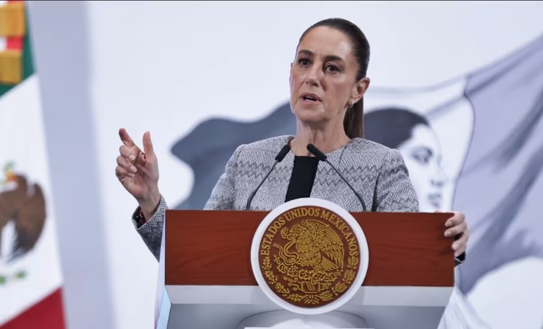 La presidenta Claudia Sheinbaum en la mañanera del 5 de junio de 2025. Foto: Fernanda Rojas/EL UNIVERSAL