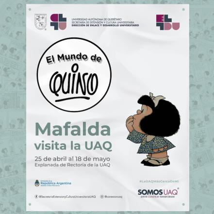 Llega a Querétaro El Mundo de Quino; la exposición se instaló en la UAQ 