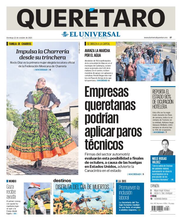 Portada 22 de octubre de 2023