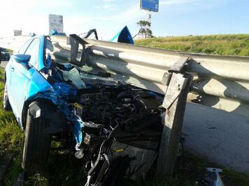 Aparatoso percance vial