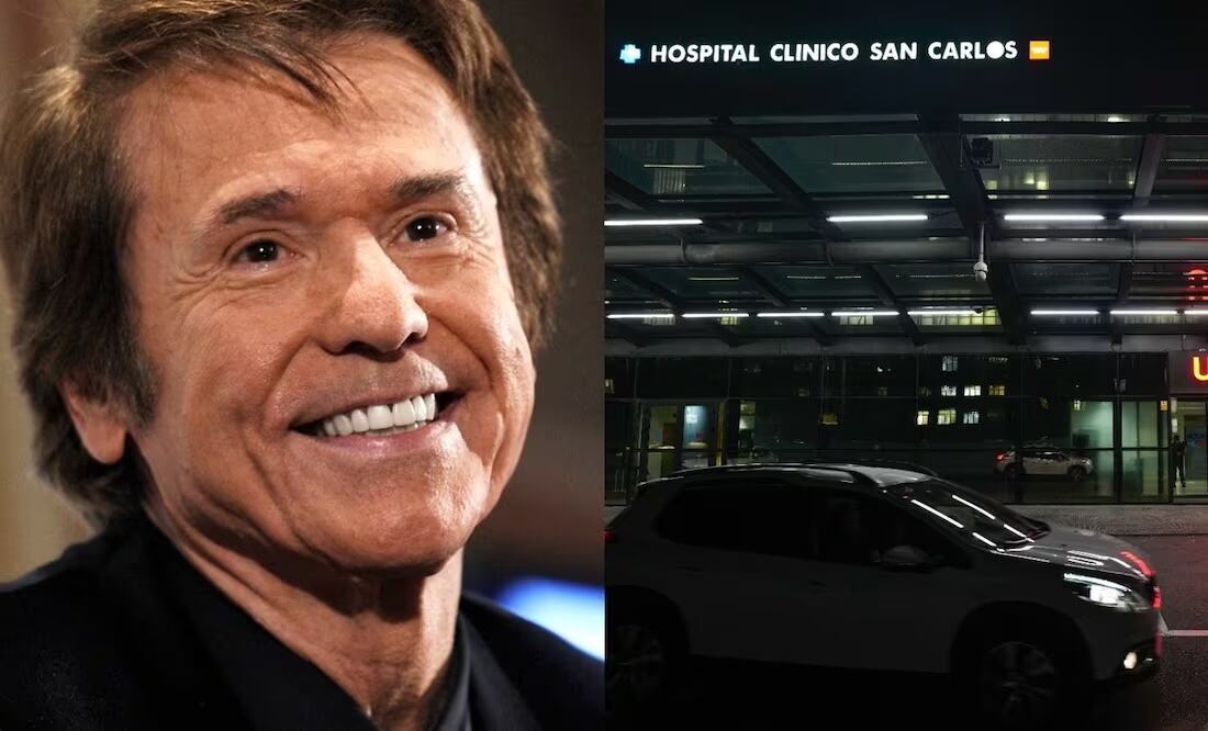 El cantante Raphael fue ingresado en el hospital madrileño Clínico San Carlos. Foto: EFE/ Borja Sánchez-trillo / DOMINIQUE FAGET / AFP.