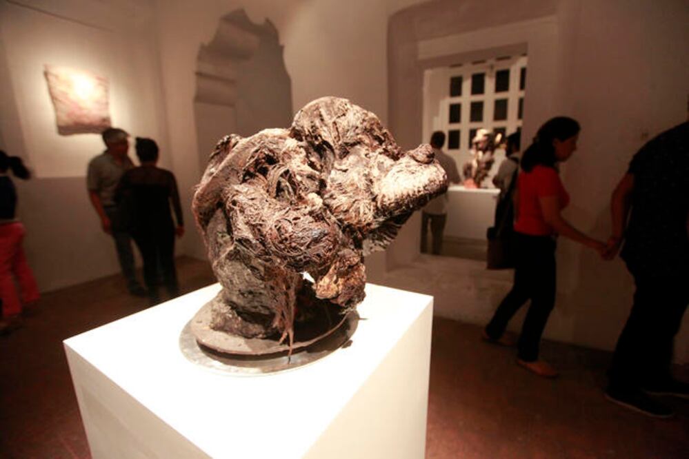 Las esculturas, creadas con deshechos, se exhibirán hasta el 15 de julio. / Foto: César Gómez