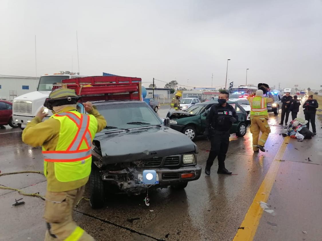 Se registra accidente en la autopista México-Querétaro, a la altura de San Juan del Río