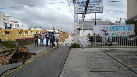 Reparación del socavón, en la zona metropolitana de Querétaro, podría tardar 10 días