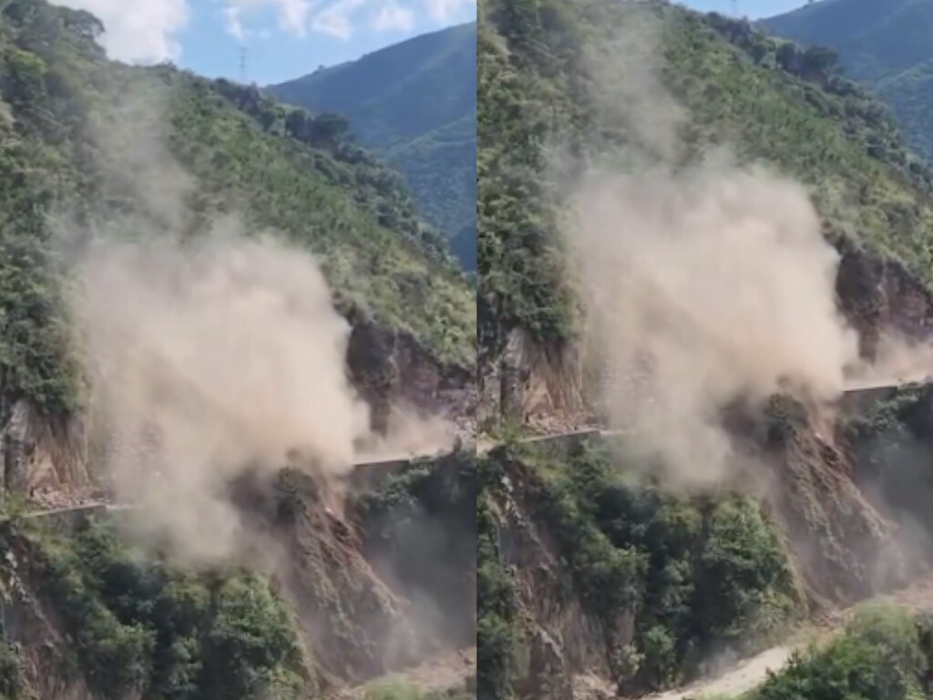 Derrumbe deja incomunicadas a 10 comunidades en San Joaquín