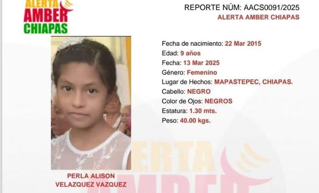 Asesinan a Alison y localizan su cuerpo el día de su cumpleaños número 10 en Chiapas; autoridades inician investigación