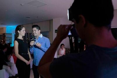 Graban programa de TV en Querétaro