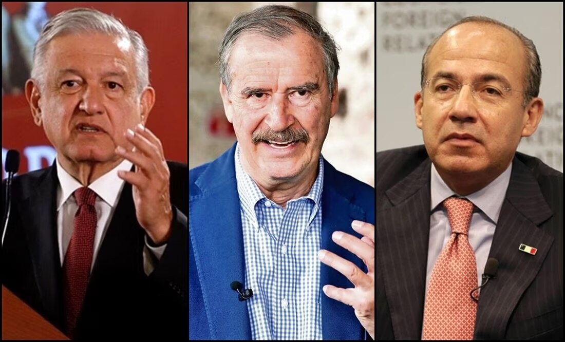 Presidente Andrés Manuel López Obrador / Vicente Fox / Felipe Calderón