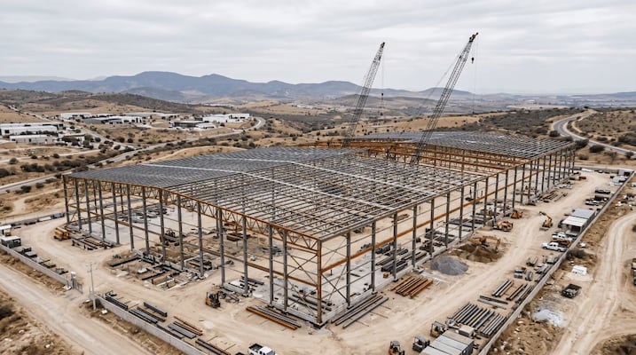 Aumentan 5% las obras industriales en Querétaro: CMIC