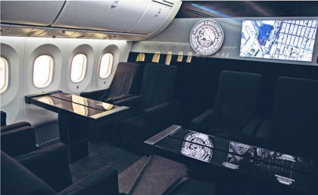 Interior del avión José María Morelos y Pavón, que fue utilizado por Peña Nieto. (Foto: Yadín Xolalpa/ EL UNIVERSAL)