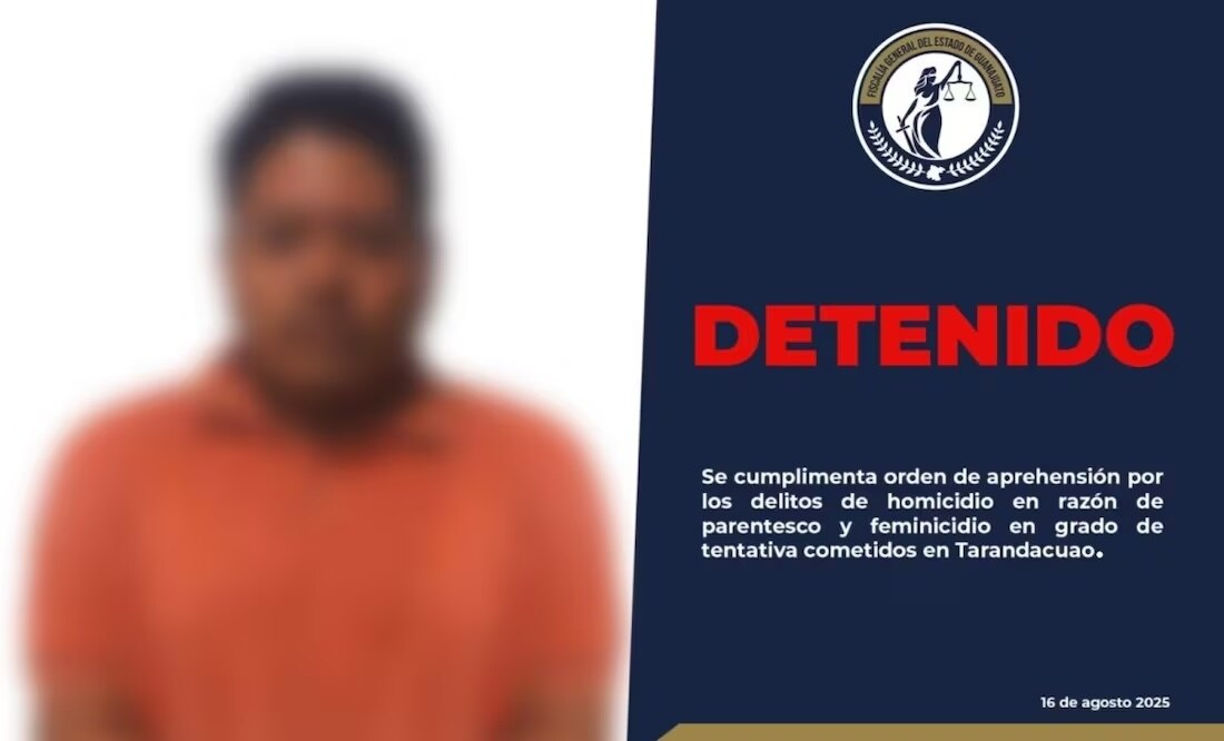 Detienen a Daniel quien mato a su propio hijo de 9 años con un machete. Foto: Especial.