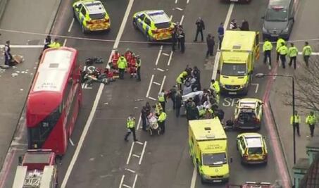 Cuatro muertos y al menos veinte heridos en un ataque terrorista en Londres