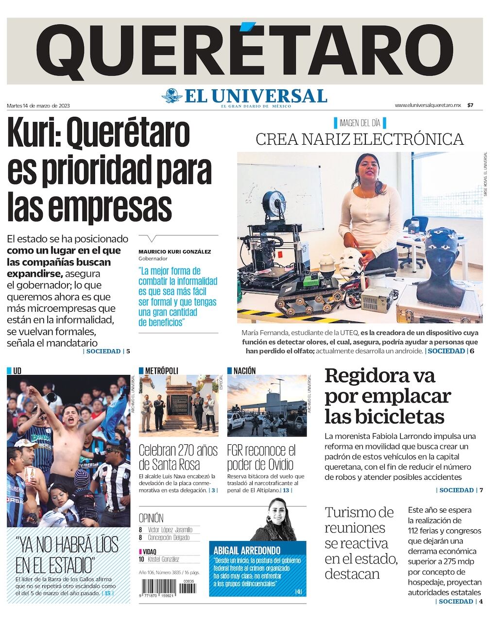 Portada 14 de marzo de 2023