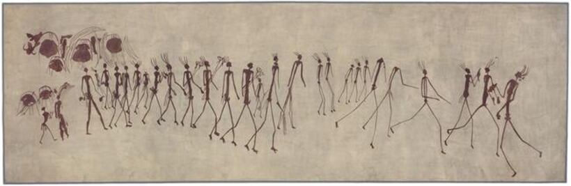 Bocetos de arte rupestre, al Museo de Antropología