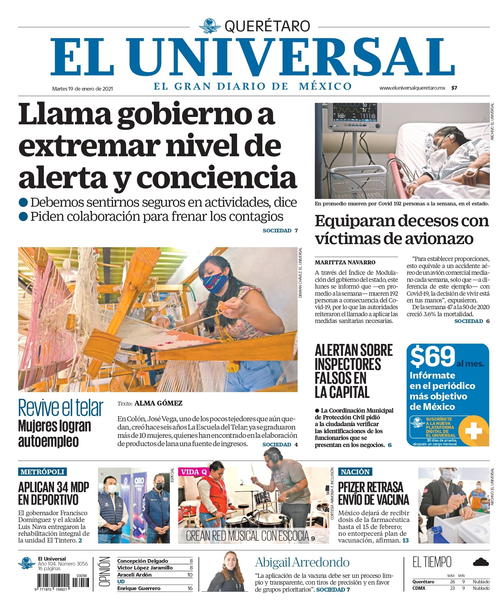 Portada 19 de enero de 2021