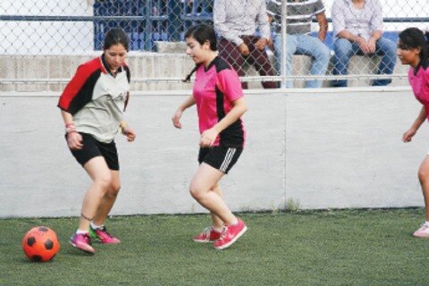 Sigue la acción en el futbol bardas