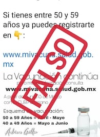 #Video. Falsa, la vacunación de adultos de 50 a 59 años