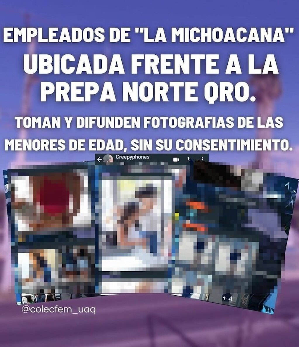 Denuncian a trabajadores de paletería por presuntamente tomar fotos de menores de edad en Querétaro