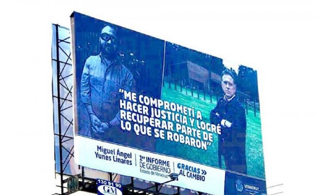 Usa Yunes imagen de Duarte “ladrón” para su Primer Informe