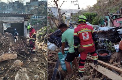 Orly y Edgar Martínez, rescatistas queretanos, están en Acapulco, tras huracán Otis