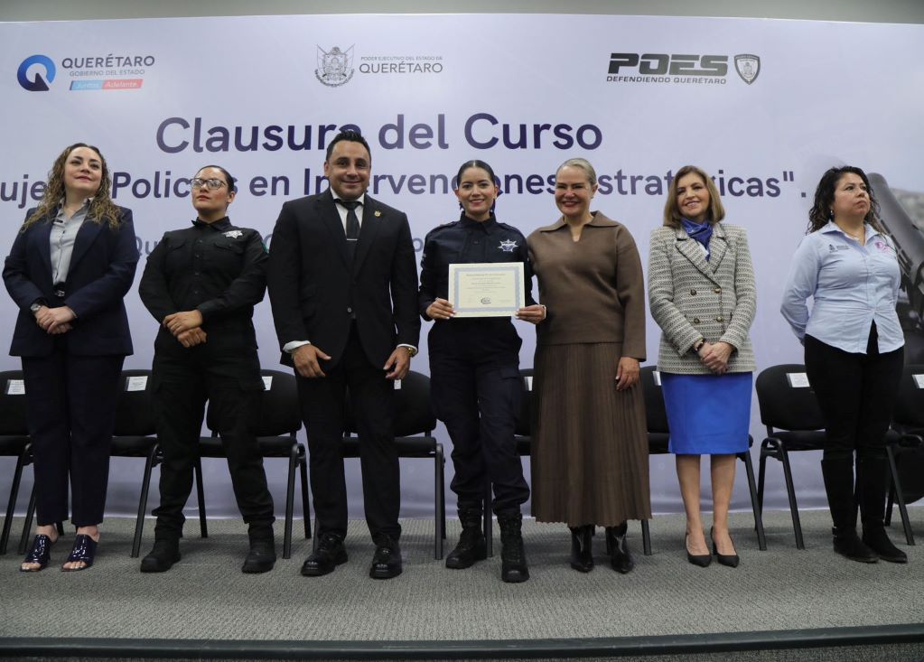 Policías queretanas concluyen curso en materia de intervenciones estratégicas