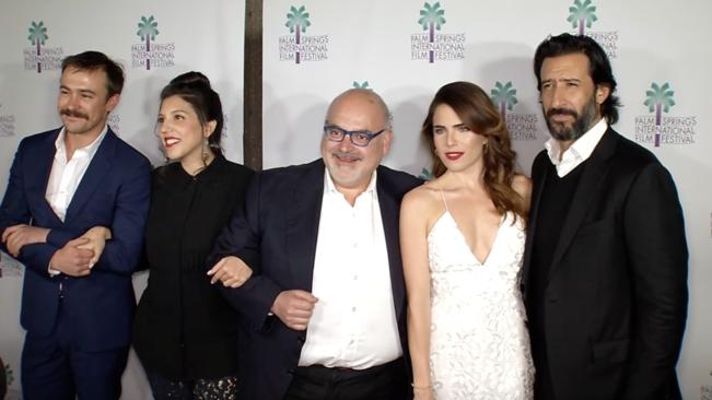 Souza y José María Yazpik (izq.) presentaron el filme en Palm Springs. (JUAN MANUEL NAVARRO. EL UNIVERSAL)