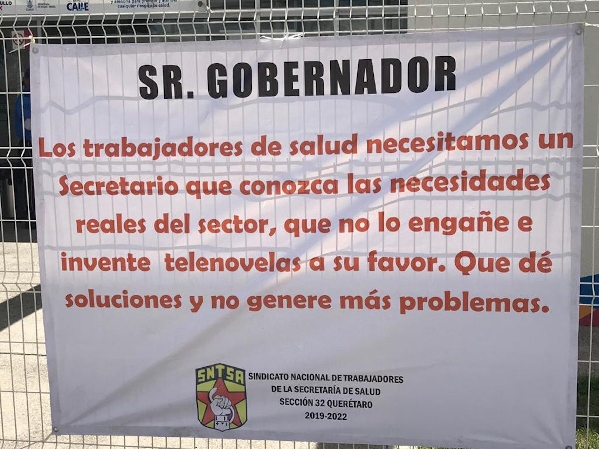 "Sensibilidad y compromiso" piden trabajadores del sector salud a las autoridades en Querétaro