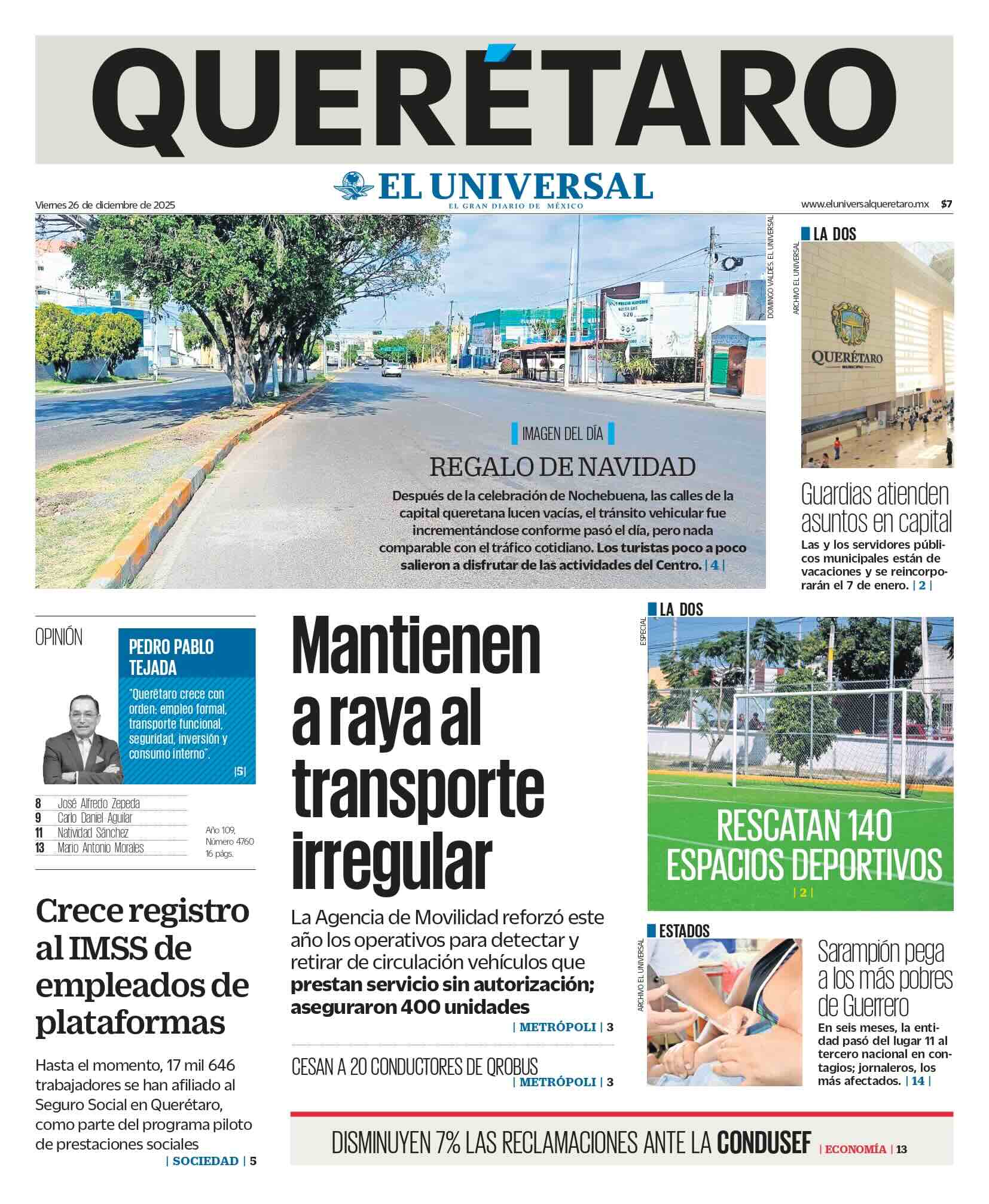 Portada 26 de diciembre de 2026