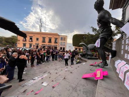 Querétaro se sumó este miércoles a las protestas contra la violencia de género 